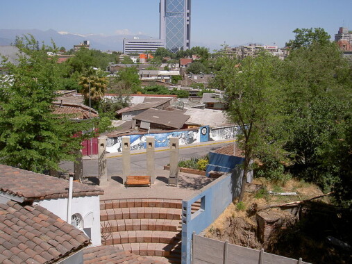 Barrio Bellavista w Santiago w Chile