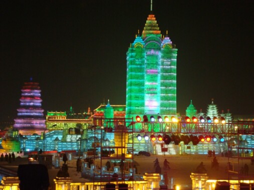 Festiwal rzeźb lodowych w Harbinie