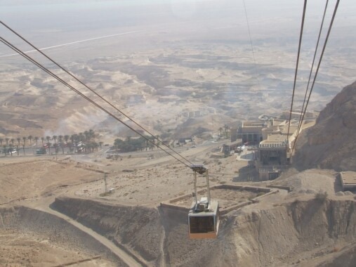 Kolejka prowadząca na szczyt Masady