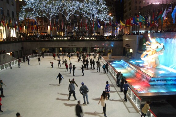 Lodowisko przed Rockefeller Center