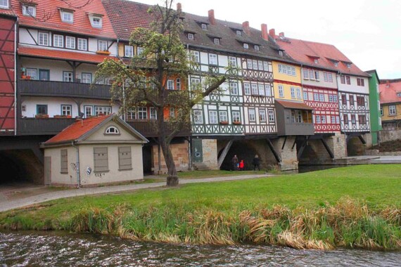 Most Krämerbrücke w Erfurt