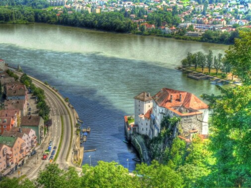 Połączenie trzech rzek w Passau