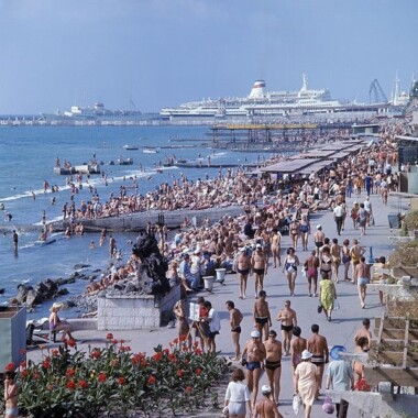 Promenada i plaża w Soczi
