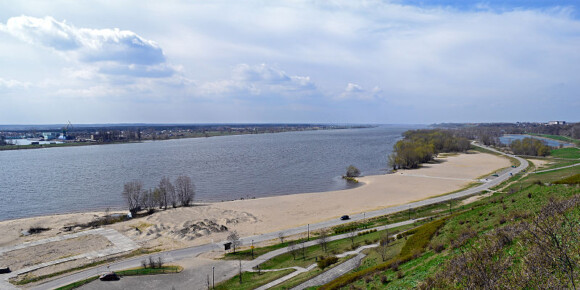 Wisła przepływająca przez Płock