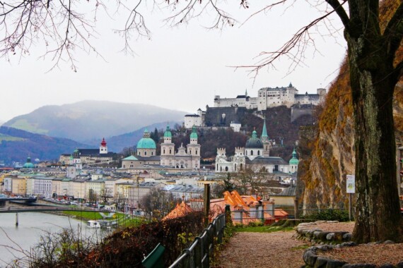 Salzburg, panorama z zamkiem