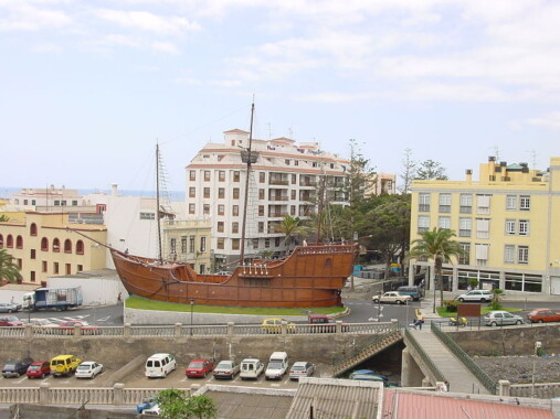 Statek Santa Maria w Santa Cruz de La Palma