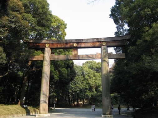 Torri prowadząca do świątyni Meiji